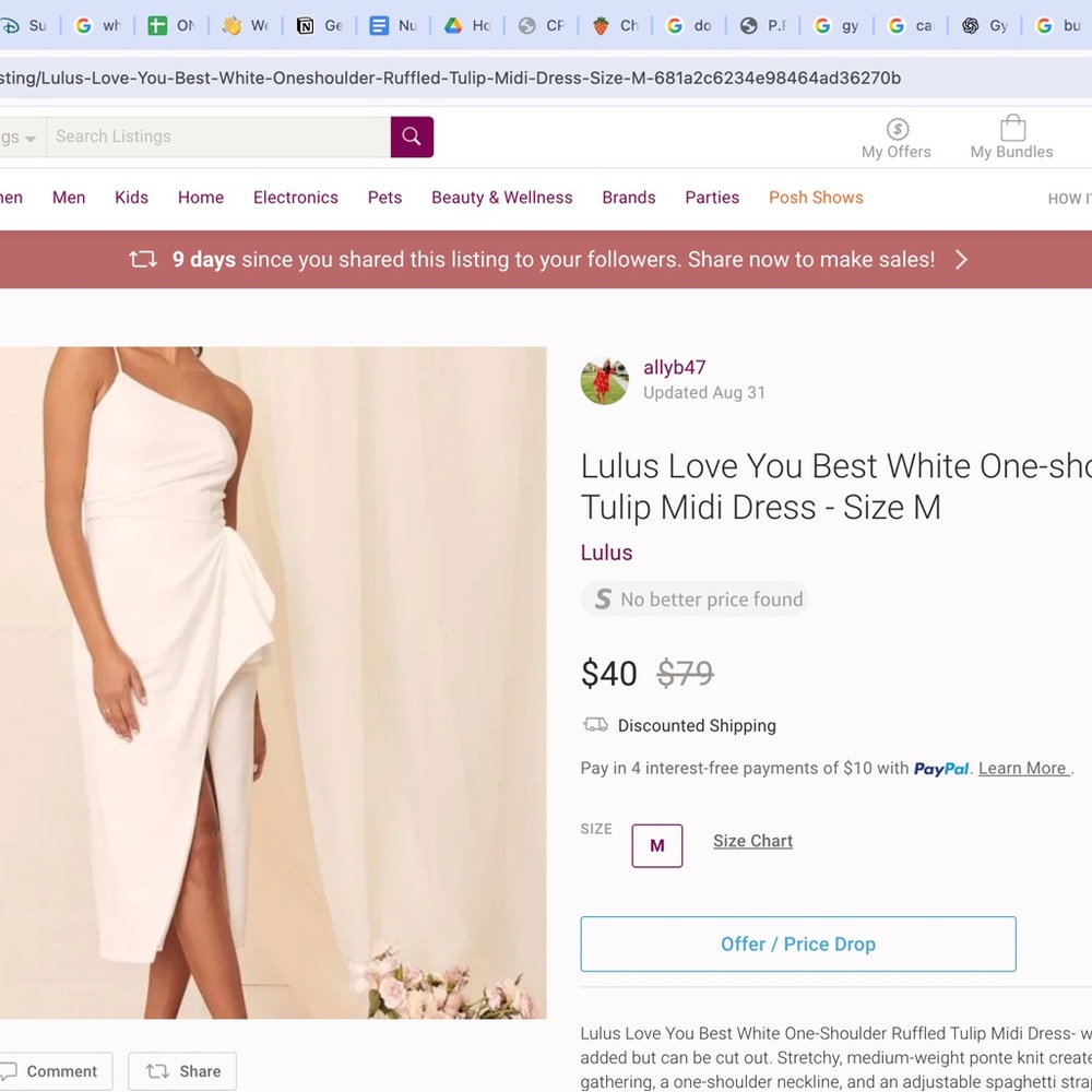 Lulu's Cream One-Shoulder Midi Dress